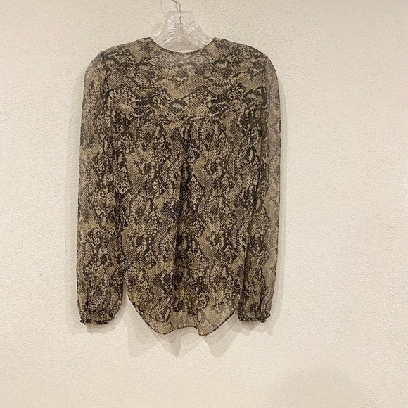 NEW Veronica Beard Lowell Python-Print Blouse Size 0 - Picture 4 of 4